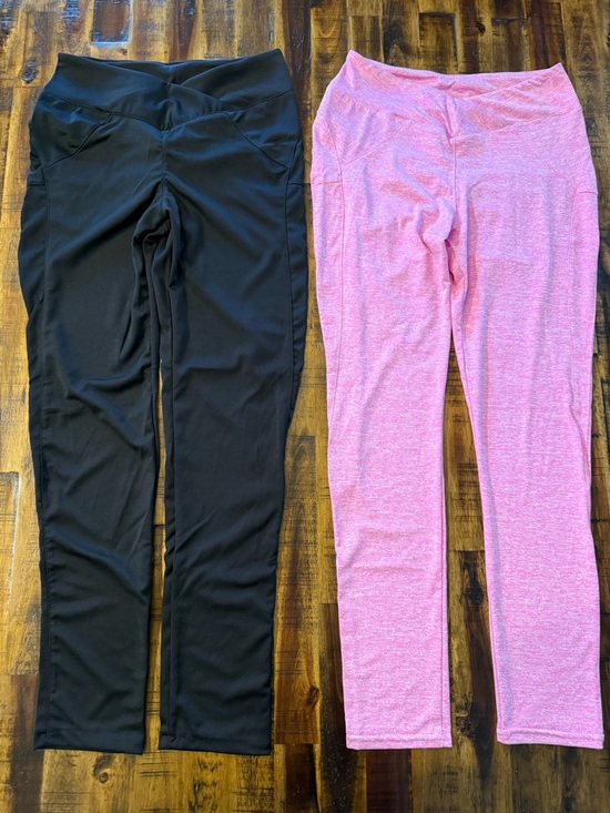 unmarked Pants - BUNDLE 2 pairs scrunch butt athletic leggings. women's sz s black/pink fitness